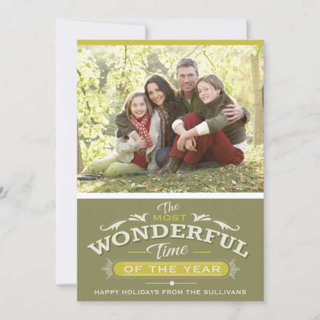 Most Wonderful Time Of The Year Holiday Photo Card