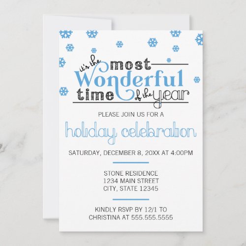 Most Wonderful Time of the Year Party Invitation