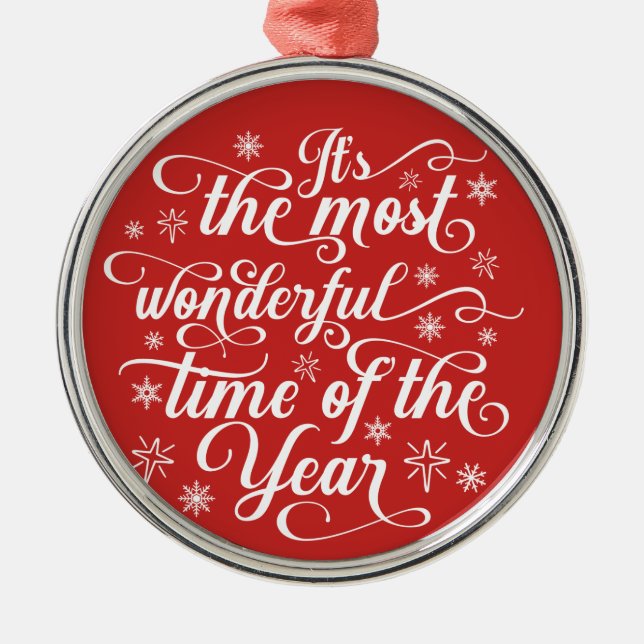 Most Wonderful Time of the Year | Square Ornament (Front)
