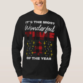 Most Wonderful Time Of Year Buffalo Plaid Christma T-Shirt