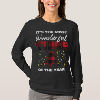 Most Wonderful Time Of Year Buffalo Plaid Christma T-Shirt
