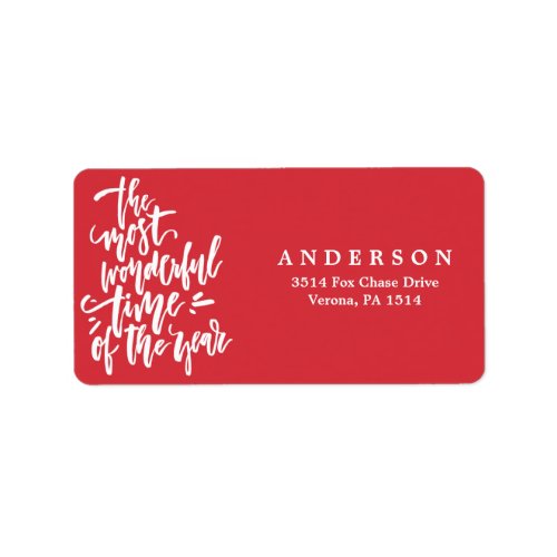 Most Wonderful Time of Year Holiday Address Labels