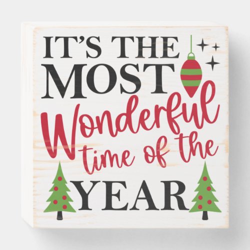 Most Wonderful Time Wooden Box Sign