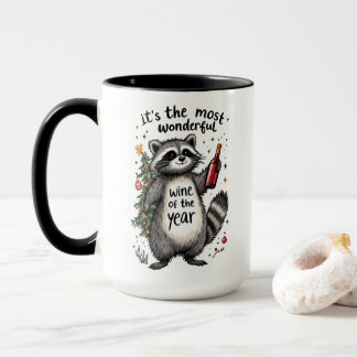 Most Wonderful Wine of the Year Raccoon Mug