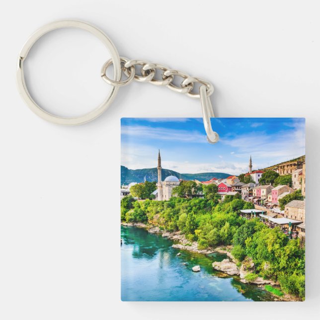 Mostar Bosnia and Herzegovina Keychain (Front)