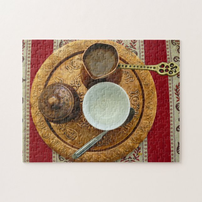 Mostar Bosnian coffee set puzzle (Horizontal)