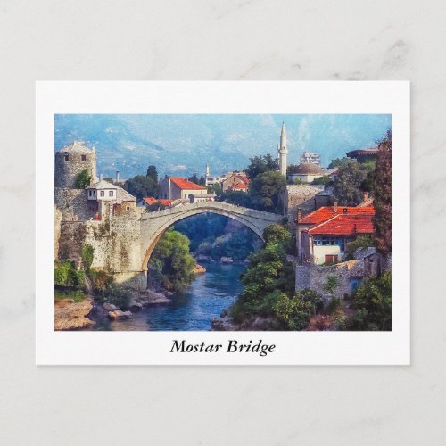 Mostar Bridge Postcard