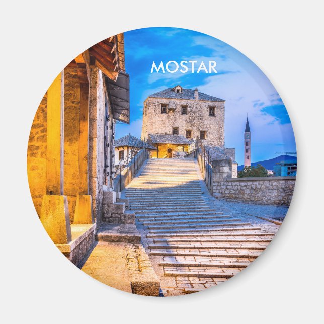 Mostar Old Bridge Magnet, Bosnia & Herzegovina Magnet (Front)