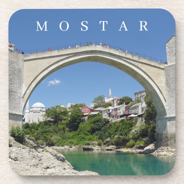 Mostar Old Bridge view coasters (Front)