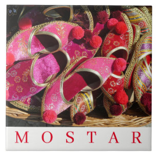 Mostar souvenir slippers ceramic tile