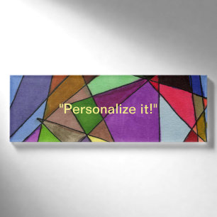 "Mostly Acutes" triangles in multiple colors Name Tag
