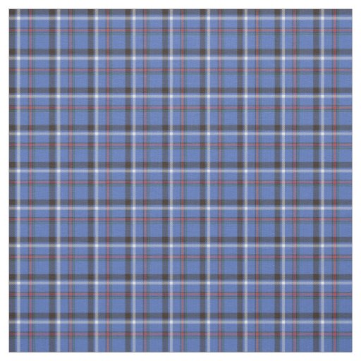 Mostly Blue Plaid Pattern Fabric