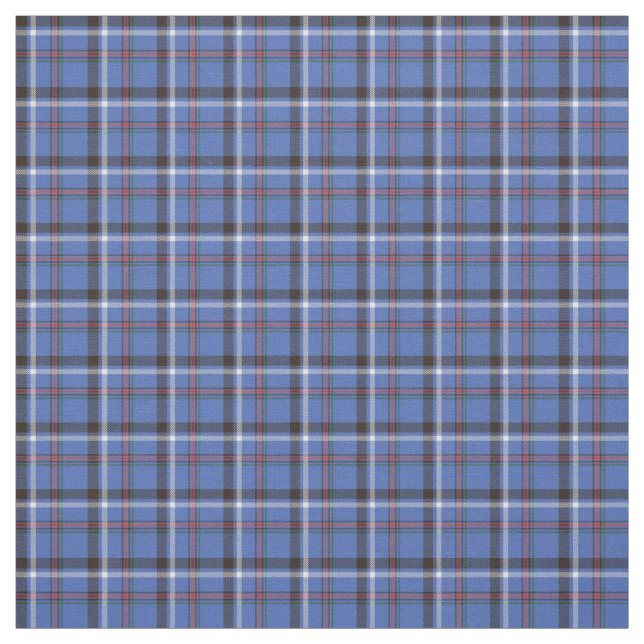 Mostly Blue Plaid Pattern Fabric (Swatch)