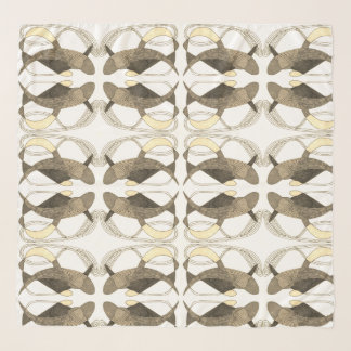 Mostly curved lined modern abstract design   scarf