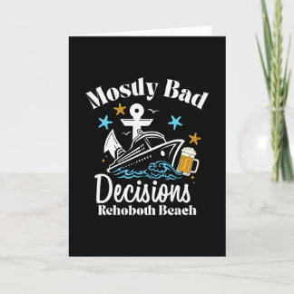 Mostly D Decisions Rehoboth Beach Spring Break Card