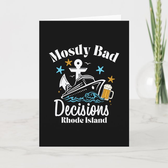Mostly D Decisions Rhode Island Spring Break  Card (Front)