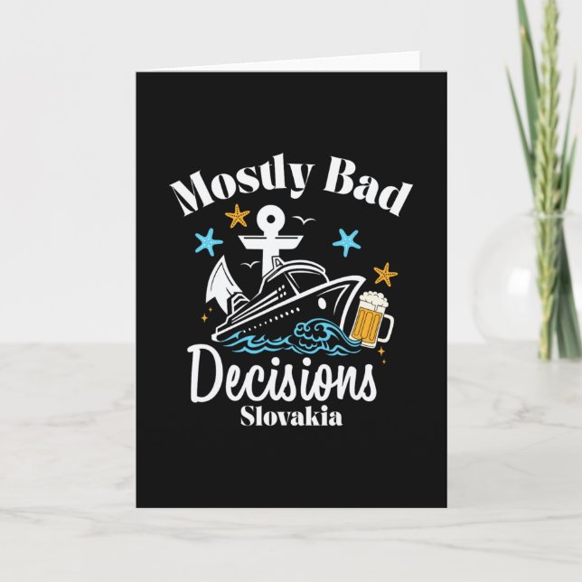 Mostly D Decisions Slovakia Spring Break  Card (Front)