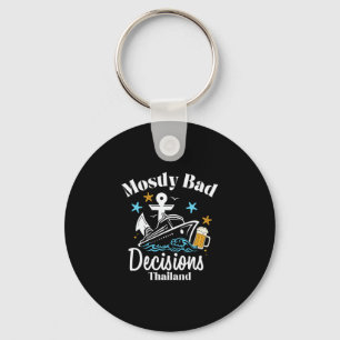 Mostly D Decisions Thailand Spring Break Keychain