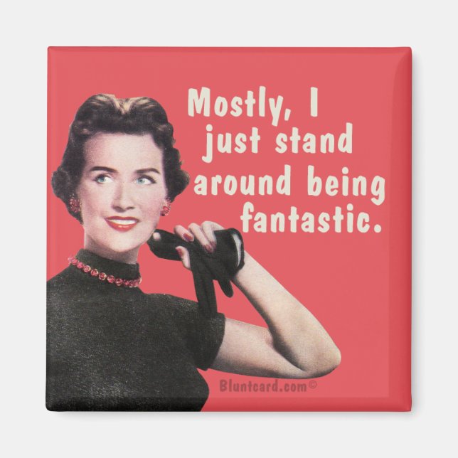 Mostly I just stand around being stunning. Magnet (Front)