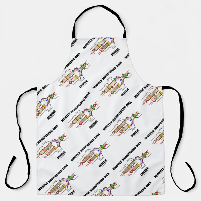 Mostly Noncoding DNA Inside Molecular Bio Humor Apron (Front)