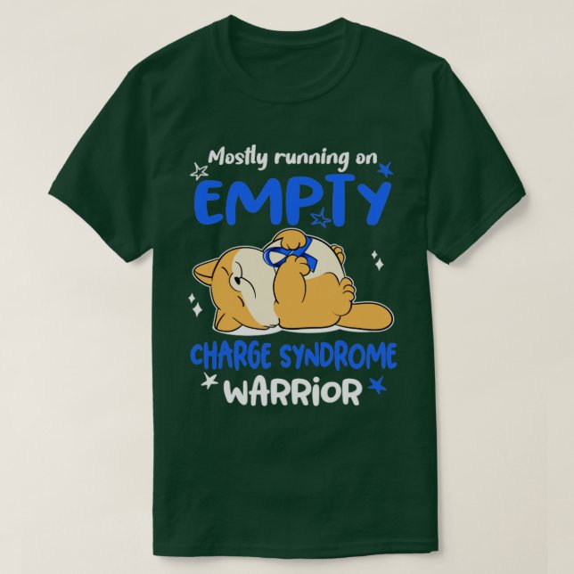 Mostly Running On Empty Charge Syndrome Warrior T-Shirt (Design Front)