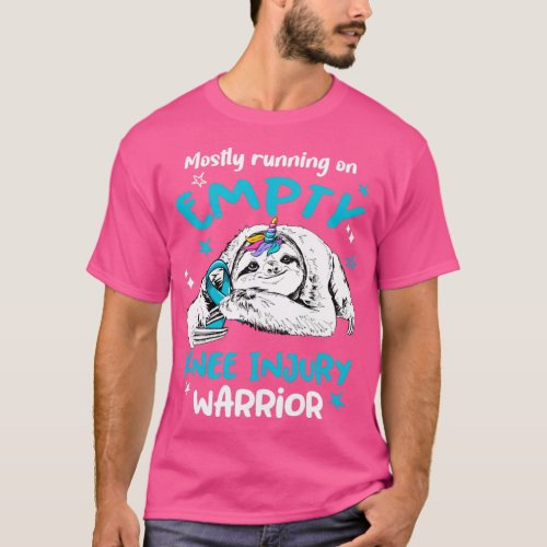 Mostly running on Empty Knee Injury Warrior T_Shirt