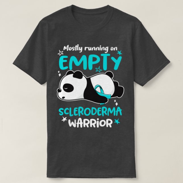 Mostly Running On Empty Scleroderma Warrior2 T-Shirt (Design Front)