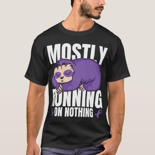 Mostly Running On Nothing Fibromyalgia Awareness  T_Shirt