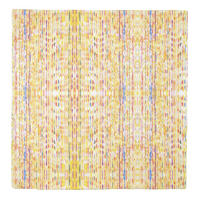 Mostly Yellow Raindrop Pattern Blue Pink Duvets Duvet Cover (Front)