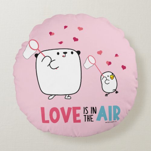 Mostropi Love is in the air Round Pillow