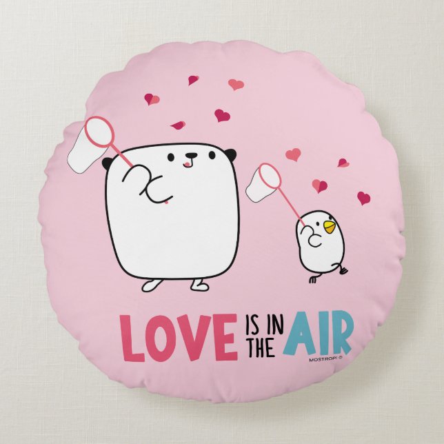 Mostropi: Love is in the air Round Pillow (Front)