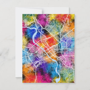 Mosul Iraq City Map Postcard