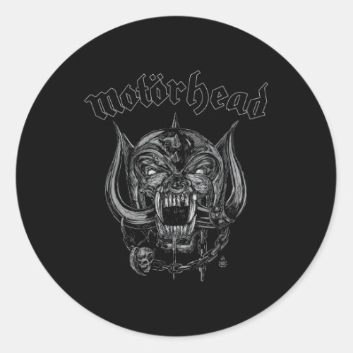 MotRhead Undercover Warpig Sketch Classic Round Sticker