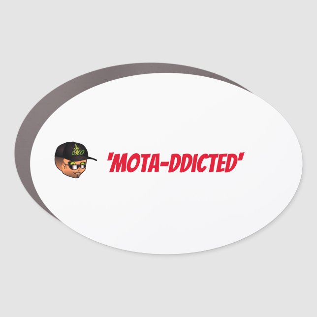 motaddicted bumper sticker! car magnet (Front)