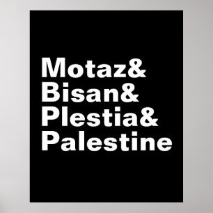 Motaz & Bisan & Plestia & Palestine - free press Poster
