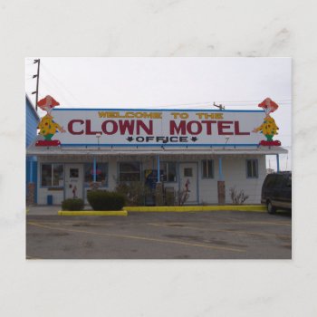Motel Clown Postcard by northwest_photograph at Zazzle