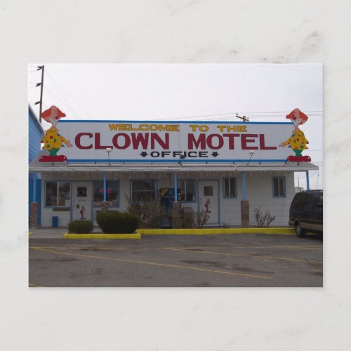 Motel Clown Postcard