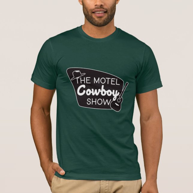 Motel Cowboy Show Tee: Green T-Shirt (Front)