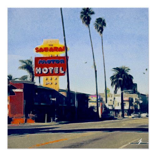 Motel On Sunset Boulevard Perfect poster