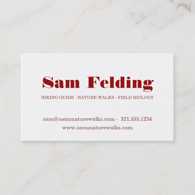 Moth Business Card - for Lepidopterist (Front)