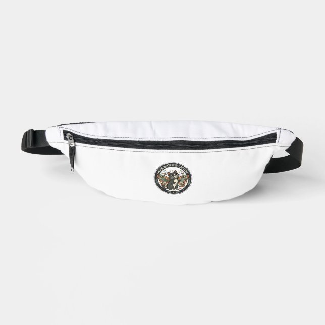 Moth Butterfly Cat POD Vector Art - Moth Butterfly Fanny Pack (Front)