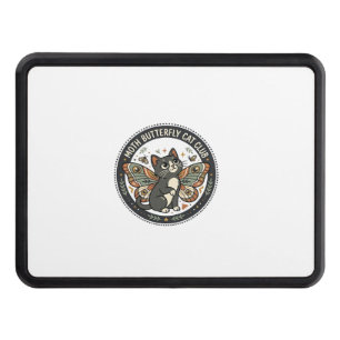 Moth Butterfly Cat POD Vector Art - Moth Butterfly Hitch Cover