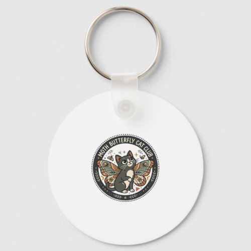 Moth Butterfly Cat POD Vector Art - Moth Butterfly Keychain