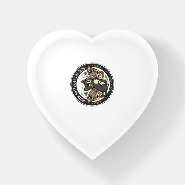 Moth Butterfly Cat POD Vector Art - Moth Butterfly Paperweight (Front)