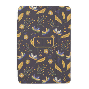 Moth Butterfly Floral Pattern iPad Mini Cover