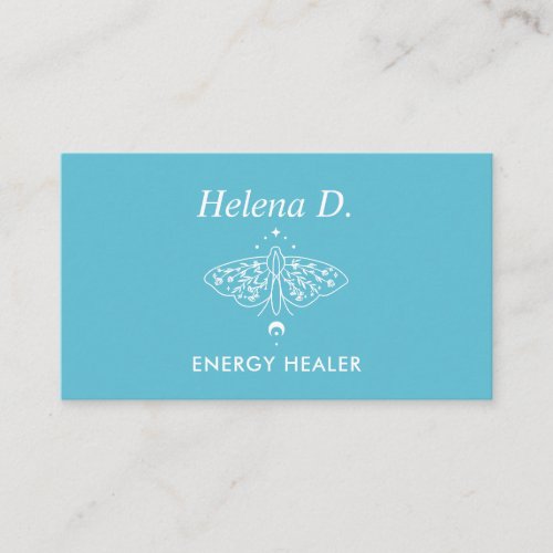 Moth Butterfly Moon Phase Reiki Practitioner Yoga Business Card