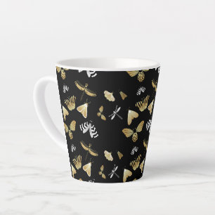 moth butterfly pattern Latte Mug