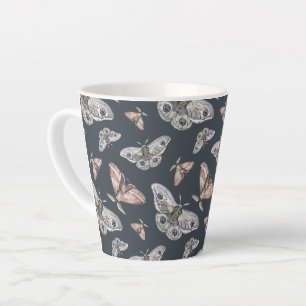 moth butterfly pattern Latte Mug