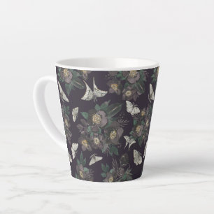 moth butterfly pattern Latte Mug