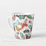 Moth Butterfly Pattern Latte Mug<br><div class="desc">Moth Butterfly pattern 
 ,   Colorful Moth Butterfly Pattern Personalized such a great gift for moth / butterfly lovers</div>